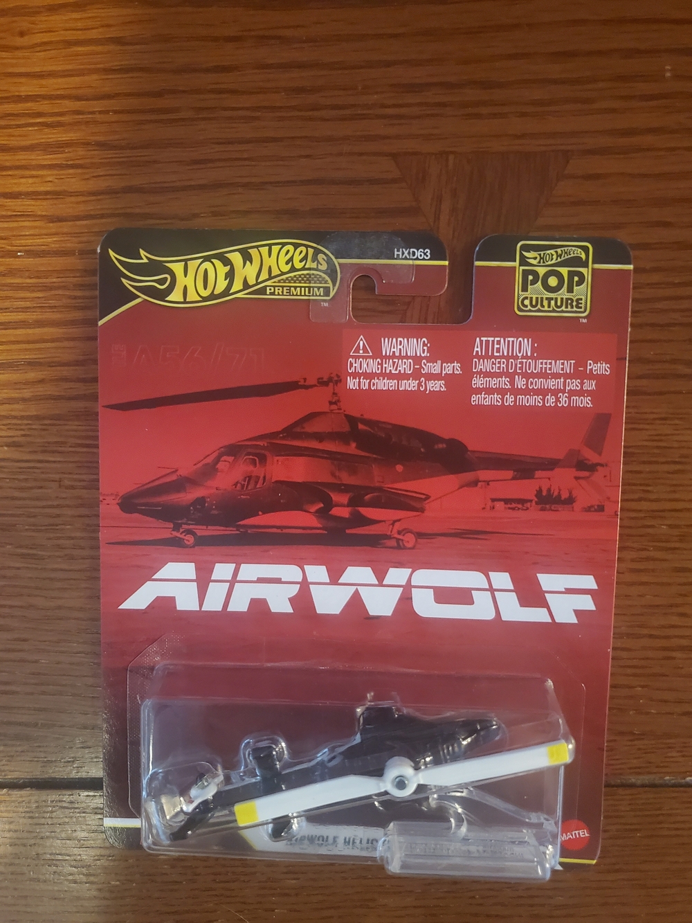 Hot Wheels Airwolf Die-Cast Helicopter - Black & White